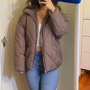 A&F Wind and Water Resistant Puffer Coat Women's Medium